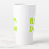 Papa neon groene moderne typografie cool latte mok (Voorkant)