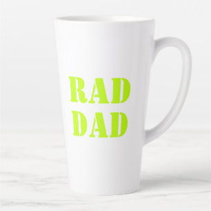 Papa neon groene moderne typografie cool latte mok