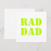 Papa neon groene witte moderne typografische kaart (Voorkant / Achterkant)