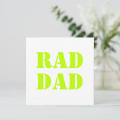 Papa neon groene witte moderne typografische kaart (Staand voorkant)