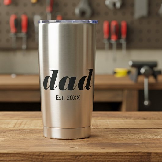 Papa Nieuwe Papa Cadeau Geïsoleerde Drinkbeker