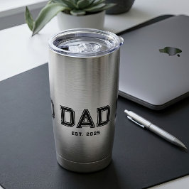 Papa Nieuwe Papa Cadeau Geïsoleerde Drinkbeker