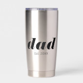 Papa Nieuwe Papa Cadeau Geïsoleerde Drinkbeker (Achterkant)