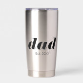 Papa Nieuwe Papa Cadeau Geïsoleerde Drinkbeker (Voorkant)