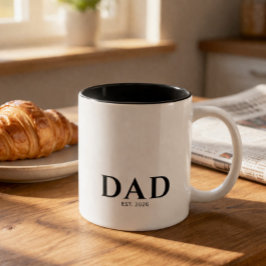 Papa Nieuwe Papa Cadeau Tweekleurige Koffiemok