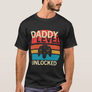 Papa Niveau Ontgrendeld Nieuwe Pap, Gaming Design, T-shirt