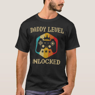 Papa Niveau Onvergrendelde zwangerschapsaankondigi T-shirt