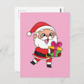 Papa noel briefkaart (Voorkant / Achterkant)