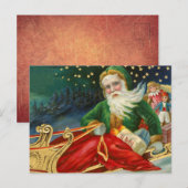 papa noel en navidad feestdagenkaart (Voorkant / Achterkant)