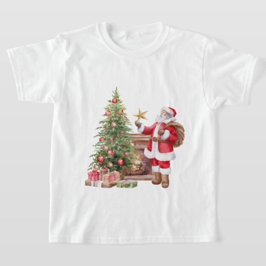 Papa Noel Kerstman Kerstmis T-shirt (Laagn)