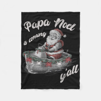 Papa Noel komt, Cajun Kerstmis Louisiana Fleece Deken
