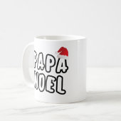 Papa Noel Santa Hat Kerst Typografie Koffiemok (Voorkant links)