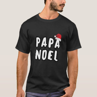 Papa Noel Santa Hat Kerst Typografie T-shirt