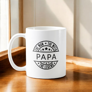Papa noemt het Man The Myth The Legend Koffiemok