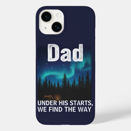 Papa Noorderlicht Camping Aanpasbaar Case-Mate iPhone Case (Achterkant)