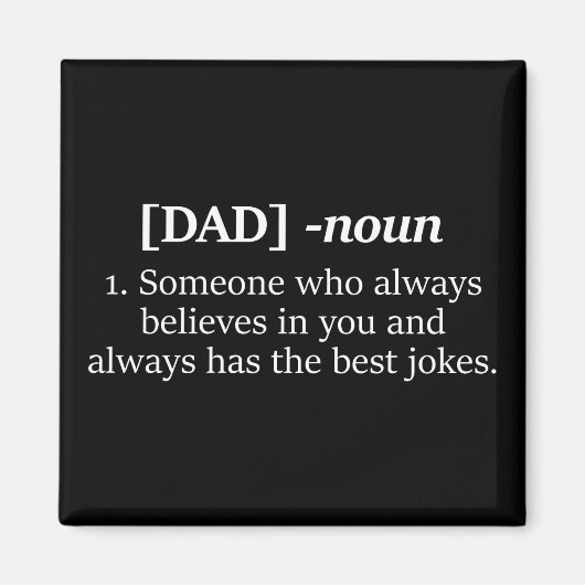 Papa Noun Funny Definition Gift voor pa Magneet (Voorkant)