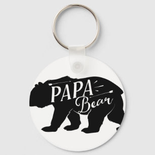 Papa Noveltie Beer Grappig Retro Sleutelhanger