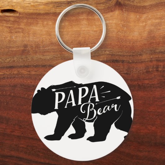 Papa Novelty Beer Funny Retro Sleutelhanger (Voorkant)