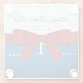 Papa nummer één in mijn wereld personaliseren glazen onderzetter (Achterkant)