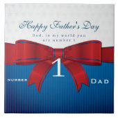 Papa nummer één in mijn wereld personaliseren tegeltje (Voorkant)
