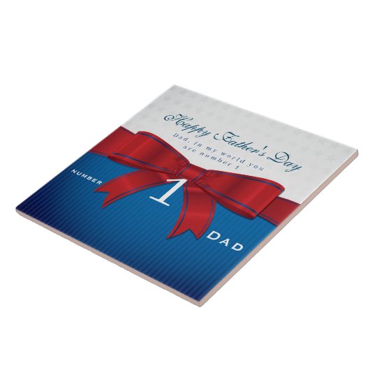 Papa nummer één in mijn wereld personaliseren tegeltje (Zijkant)