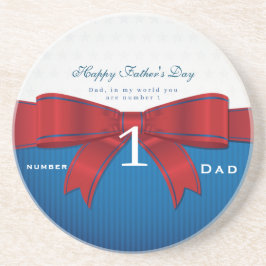 Papa nummer één in mijn wereld personaliseren zandsteen onderzetter