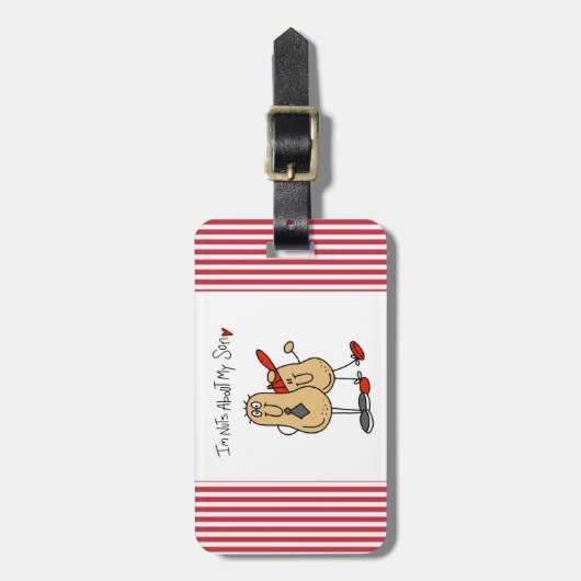 Papa - Nuts Over Mijn T-shirts en GiftsD Bagagelabel (Voorkant verticaal)