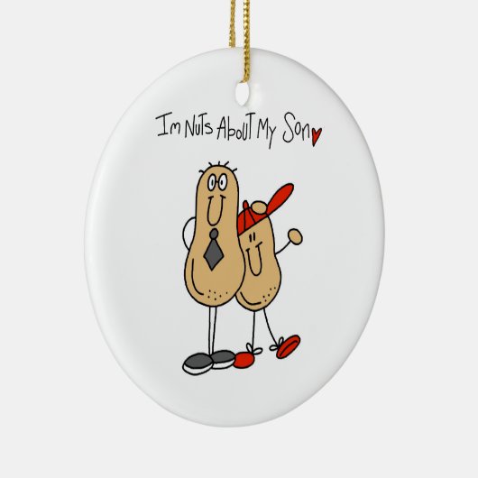 Papa - Nuts Over Mijn T-shirts en GiftsD Keramisch Ornament (Rechts)