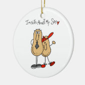 Papa - Nuts Over Mijn T-shirts en GiftsD Keramisch Ornament (Links)