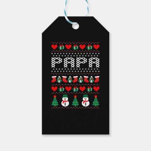 Papa Oegly KerstSweater Cadeaulabel (Voorkant)