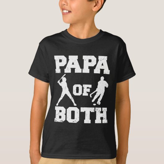 Papa Of Both Funny Sell Hockey Papa  T-shirt (Voorkant)