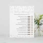 Papa of mama Forest Leaves Baby shower Game (Staand voorkant)