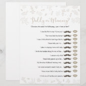 Papa of mama Forest Leaves Baby shower Game (Voorkant / Achterkant)