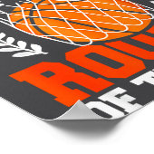 Papa Of Rookie 1st Basketball Bday Theme Matching  Poster (Hoek)