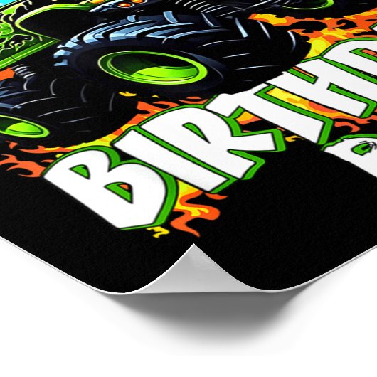 Papa Of The Birthday Boy Monster Truck Birthday Ki Poster (Hoek)