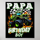 Papa Of The Birthday Boy Monster Truck Birthday Ki Poster (Voorkant)