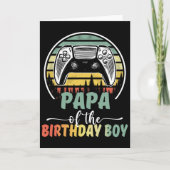 Papa Of The Birthday Boy Video Gamer Matching Fami Kaart (Voorkant)