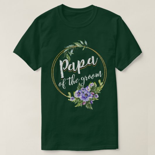 Papa Of The Groom Wedding Bachelor Party Papa Matc T-shirt (Design voorkant)
