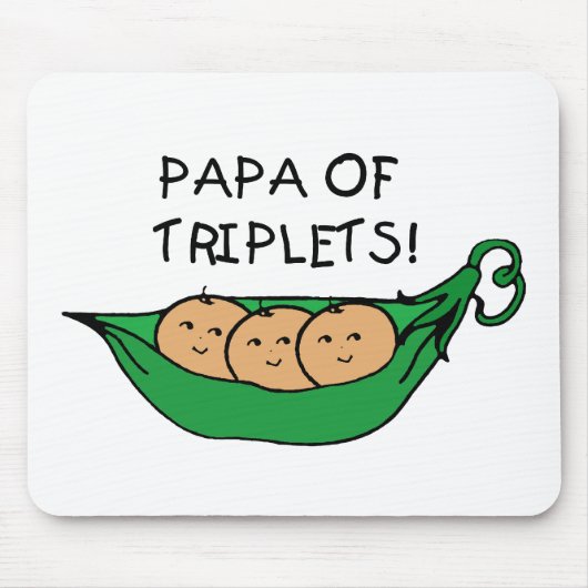 Papa of Triplets Pod Muismat (Voorkant)