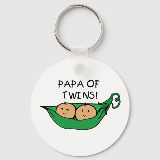 Papa of Twins Pod Sleutelhanger (Voorkant)