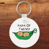 Papa of Twins Pod Sleutelhanger (Voorkant)