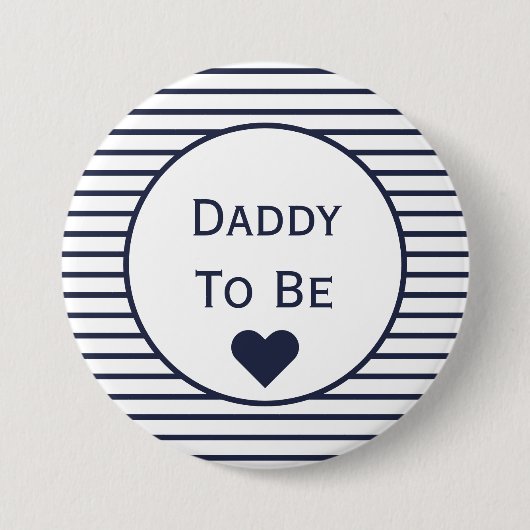 Papa om Baby shower Button te worden (Voorkant)