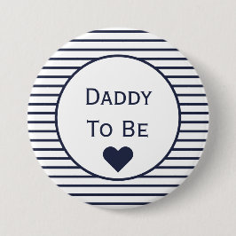 Papa om Baby shower Button te worden