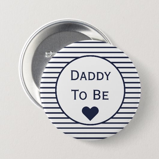 Papa om Baby shower Button te worden (Voorkant /achterkant)