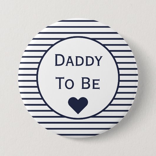 Papa om Baby shower Button te worden (Voorkant)
