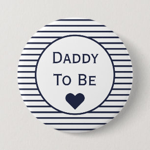 Papa om Baby shower Button te worden