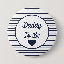 Papa om Baby shower Button te worden