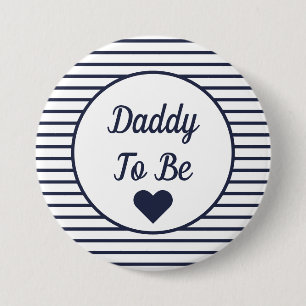 Papa om Baby shower Button te worden