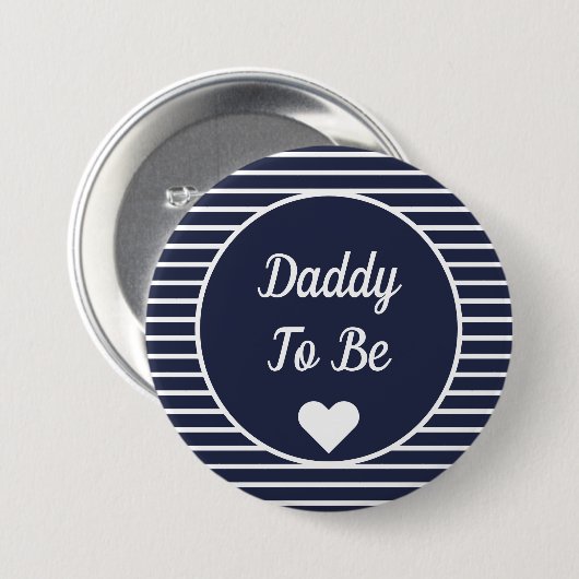 Papa om Baby shower Button te worden (Voorkant /achterkant)