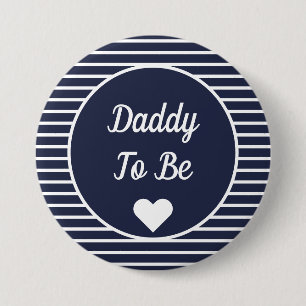 Papa om Baby shower Button te worden